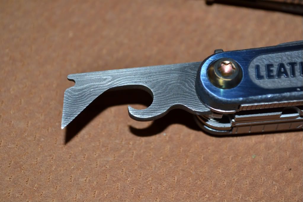 Leatherman Charge Damascus Modification (pic heavy) The Mod Squad